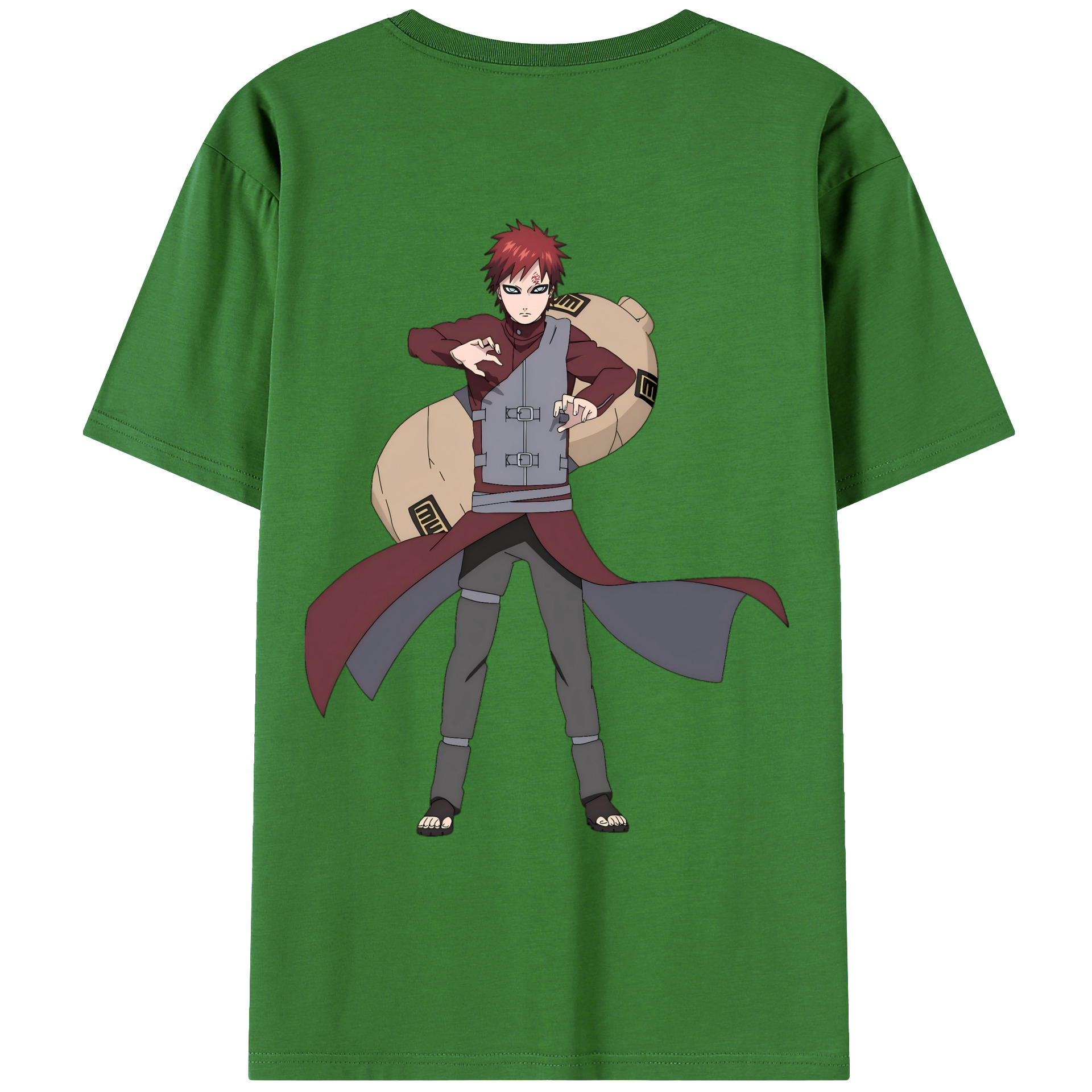 （画像用） NARUTO -ナルト- ガアラ Gaara レディース半袖Tシャツ(バックプリント)